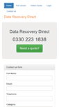 Mobile Screenshot of datarecoverydirect.co.uk